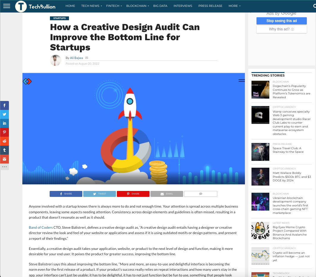 How a Creative Design Audit Can Improve the Bottom Line for Startups